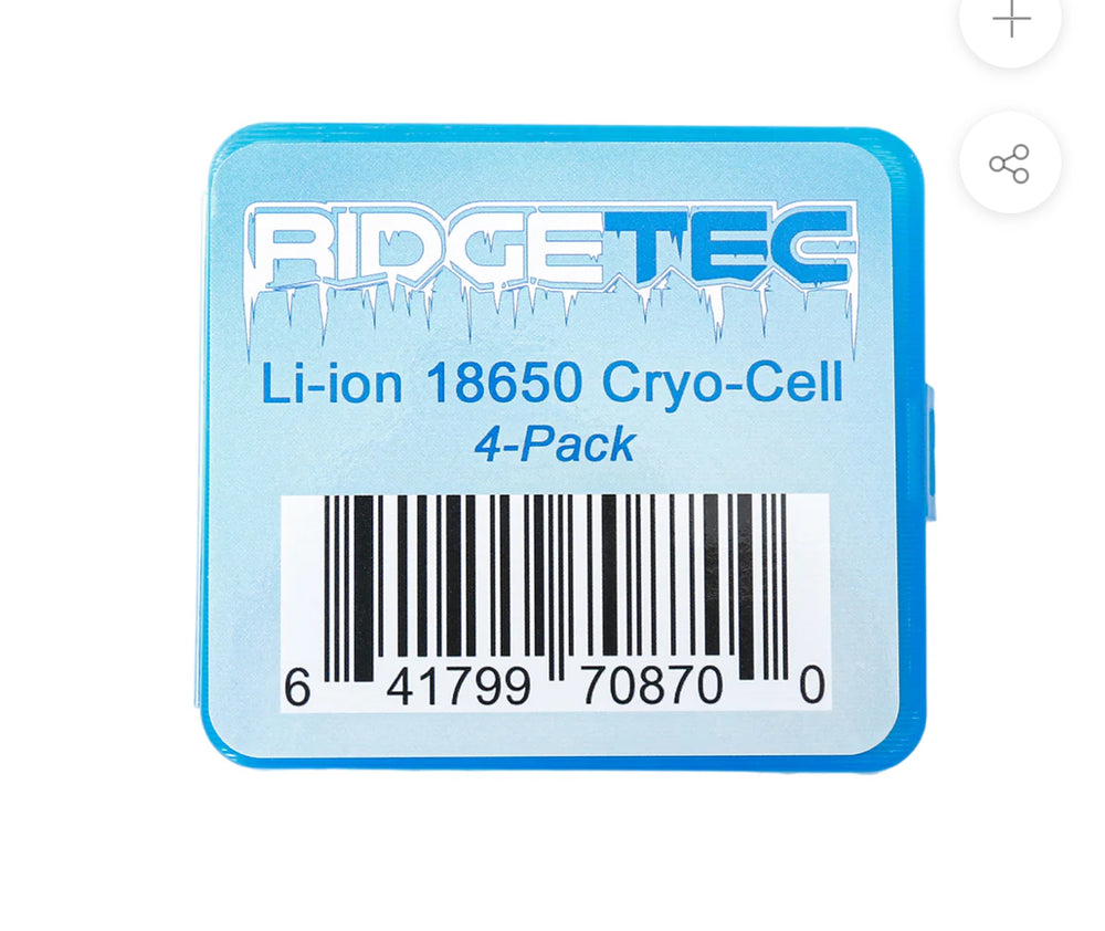 Li-ion 18650 Cryo-Cells (4-pack) – Ridgetec Outdoors